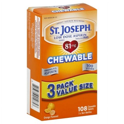 St.Joseph Aspirin 81 Mg Chewable 108 Count
