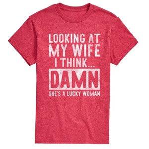 Men's - Instant Message - Looking At My Wife Short Sleeve Graphic T-Shirt - 1 of 4