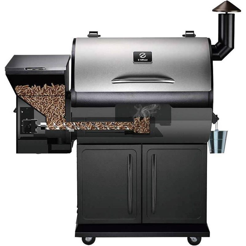 ZPG-700D2E Wood Pellet Grill BBQ Smoker Digital Control with Cover - Silver - Z Grills, 5 of 11