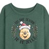 Women's - Winnie the Pooh - Tis The Season To Be Jolly Christmas Lightweight French Terry Wide Neck Long Sleeve Shirt - 2 of 4