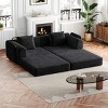 72.4" Convertible Chenille Sofa Bed with Storage Pockets,2-Seat 4-Seat Folding Sleeper Couch for Living Room,Bedroom-Baofuwish - 3 of 4