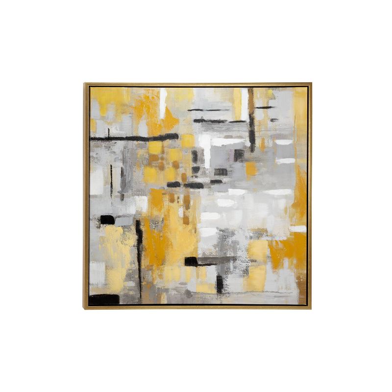 Contemporary Canvas Polystone Abstract Framed Wall Art with Gold Frame Gold - Olivia &#38; May, 3 of 24