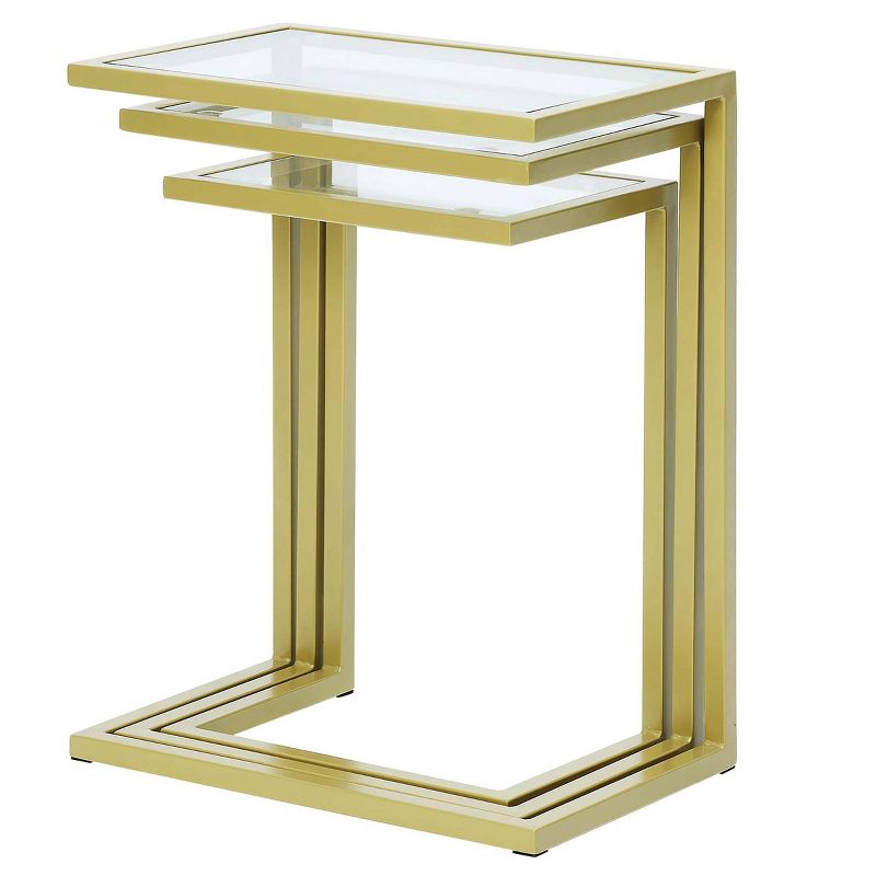 Emil Nesting Table Set Gold - Carolina Chair & Table, 1 of 5
