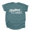 Simply Sage Market Christmas Is My Favorite Garment Dyed Tee - 2XL - Blue Spruce - 2 of 4