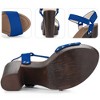 Perphy Women's Round Toe Platform Slingback Chunky Heel Sandals - 4 of 4
