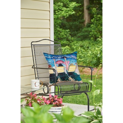 18" x 18" Mermaid Graphic Polyester Summer Throw Pillow