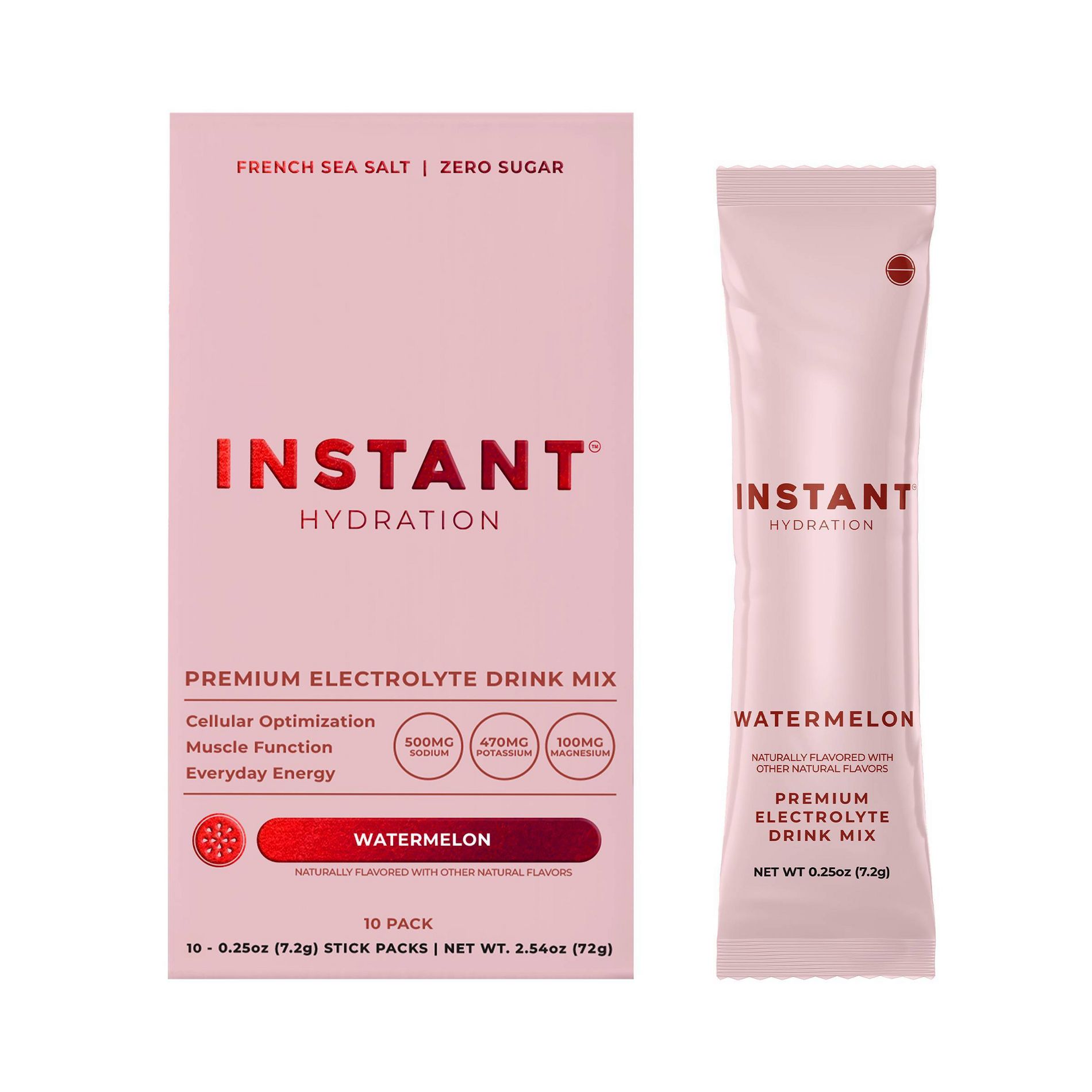 Instant Hydration Watermelon Electrolyte Drink Mix Sports Drink - 10ct/72gms