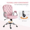 Vynxaria Ergonomic Office Chair with Curved Backrest Velvet Fabric Height Adjustable 360° Swivel and Tilt Function Thick Foam Padding - 4 of 4