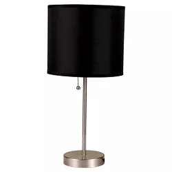 Modern Metal Table Lamp with Cylindrical Shade - Ore International