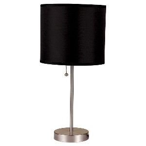 Ore International Table Lamp - Black (Lamp Only), White