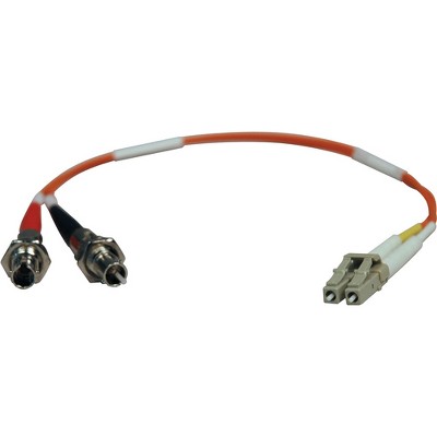 Tripp Lite 0.3M Duplex Multimode Fiber Optic 62.5/125 Adapter LC/ST M/F 1ft 1' 0.3 Meter - 1 ft Fiber Optic Network Cable