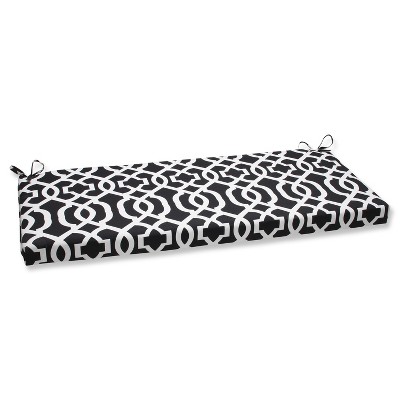 Outdoor Seat Pillow Perfect Bench Cushion - Black/White - Pillow Perfect