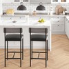 3-Piece Counter Height Dining Set - Pub Table with Storage & Upholstered Stools for Small Spaces - 3 of 4