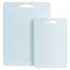 Martha Stewart Everyday Fayer 2 Piece Polypropylene 16in and 12in Cutting Board Set in Blue - 2 of 4