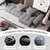 Whisen Chenille Fabric Cushion Sofa & Modular Sectional Sofa with 4 Pillows and 3 Seats, Modern Oversized Comfort for Family Living - 3 of 4
