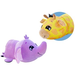 FlipaZoo Mushmillow Jazzy Giraffe to Emi Elephant Plus Bonus Baby FlipaZoo - 1 of 4