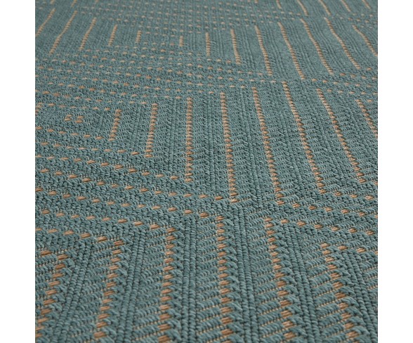 7' x 10' Textured Diamond Outdoor Rug Azure - Smith & Hawken&#153;
