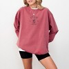 Simply Sage Market Embroidered Utah Sego Flower Garment Dyed Sweatshirt - 3 of 4