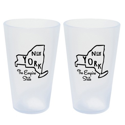 Silipint: State Pint Glasses 16oz: 2 Pack - New York - Icicle Silicone Cups - image 1 of 4