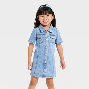 green emerald velvet dress Whip Stitch Denim Mini Dress main image 1