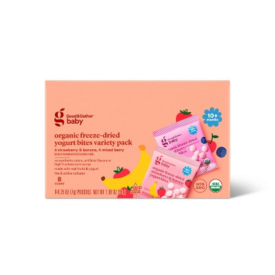 Organic Freeze-Dried Strawberry Banana And Mixed Berry Yogurt Bites  - 2oz/8ct - Good &#38; Gather&#8482;_1