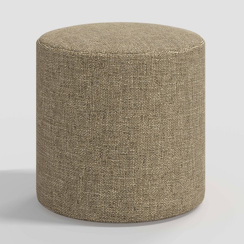 Round Thalia Ottoman In Textured Linen - Threshold™ : Target