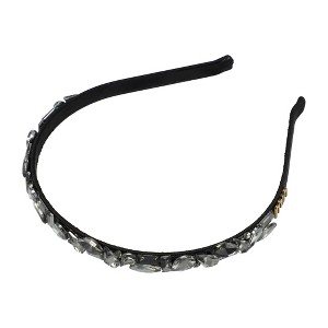 Unique Bargains Women's Bling Unspecified-Shaped Rhinestone Headband 5.31"x0.39" 1 Pc - 1 of 4