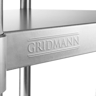 Gridmann Pro 60" x 30" Stainless Steel Commercial Prep Table with Shelf