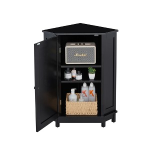 Rbied 17.5 in. W x 17.5 in. D x 31.4 in. H Bathroom Storage Cabinet Linen Cabinet with Adjustable Shelf - 1 of 4