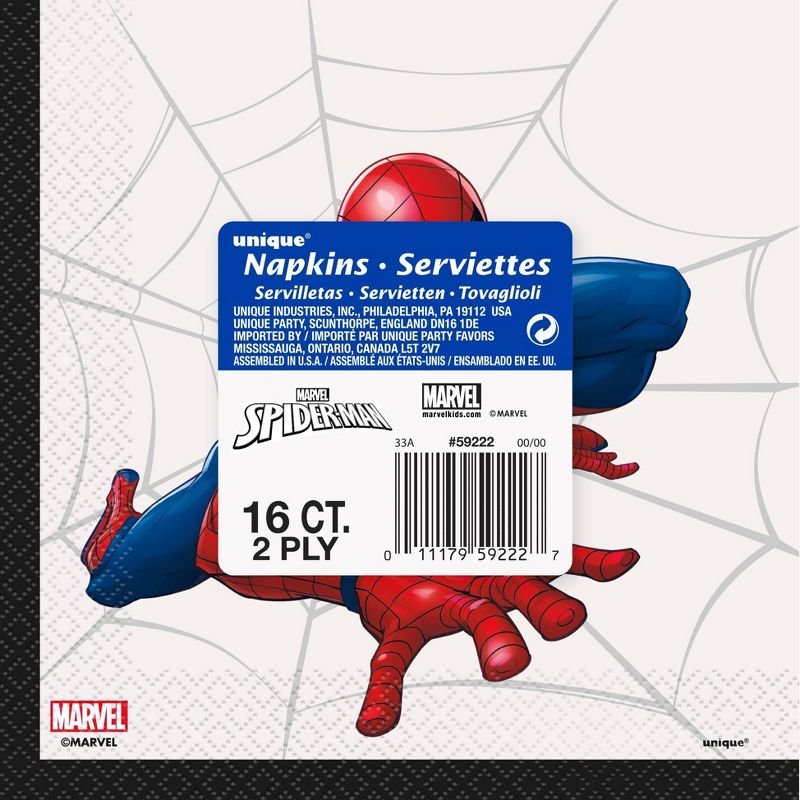 Spider-Man 16ct Party Paper Napkins, 3 of 4