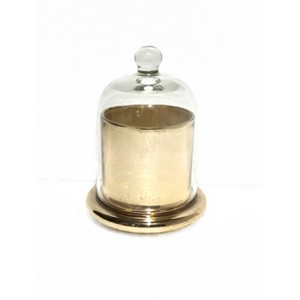 Transpac Glass 5 in. Gold Harvest Mercury Jar with Cloche - 1 of 3