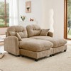 Chenille Upholstery Cloud Modular Sectional Sofa Bed with Ottoman, Ottoman, Tufted Backrest, Ergonomic Cushions - 3 of 4