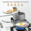 Michelangelo 8pc Granite Non Stick Pots and Pan Set with Lid - 2 of 4