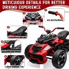 Jojoka 12V Kids ATV Ride On Car, Battery Powered Ride on Toys, 3 Wheelers Off-road Electric Vehicle with Bluetooth Audio, High/Low Speed, Headlights - 4 of 4