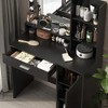 Makeup Vanity With Lighted Mirror, 12 Bulbs Lights With 3 Colors Lighting Modes, Dressing Table With Drawer, Shelves, And Cabinet, For Bedroom - image 3 of 4