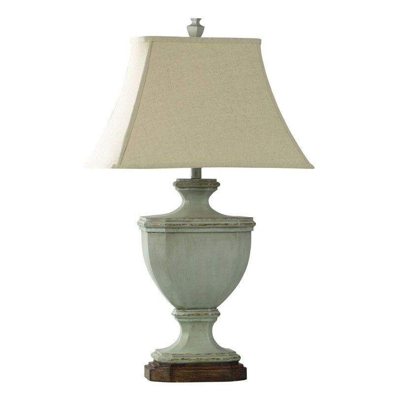 Oldsbury Blue Table Lamp Farmhouse Style with Beige Shade - StyleCraft, 3 of 7