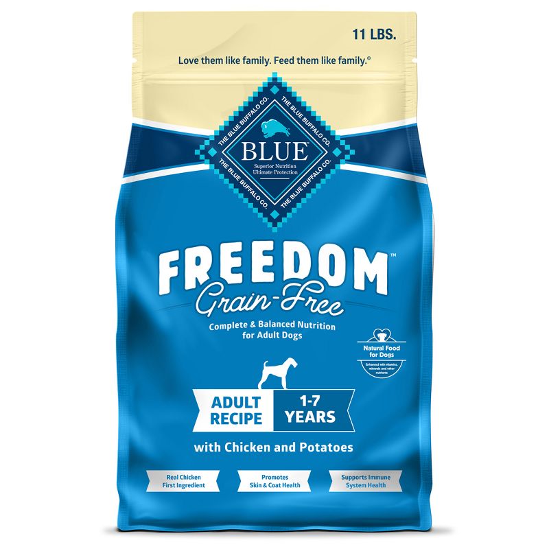 Blue Buffalo Freedom Grain Free with Chicken, Potatoes & Peas Adult Dry Dog Food, 1 of 14