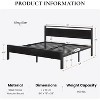 King Size Metal Platform Bed Frame with Wooden Headboard and Footboard, Mattress Foundation, No Box Spring Needed - 2 of 4