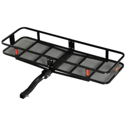Cars Trucks and RVs with 2 Inch Receiver Hitches Rockland Universal Aluminum Cargo Travel Carrier with Folding Ramp Fits SUVs 500 Pound Capacity 