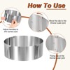Unique Bargains Stainless Steel Round Adjustable Nonstick Cake Ring 2 Pcs - 4 of 4