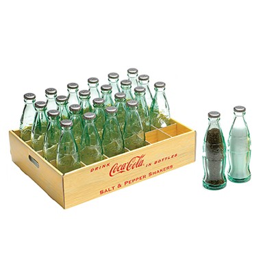 TableCraft Coca-Cola Clear Glass Salt and Pepper Shakers 1 oz - Case of 24