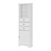 NicBex Tall Bathroom Storage Cabinet,Floor Cabinets with 3 Drawers and Adjustable Shelves for Bathroom,White - 4 of 4