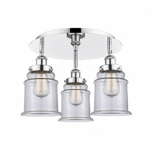 Canton - 3 Light Flush Mount In Industrial Style-10.75 Inches Tall and 17.75 Inches Wide - 1 of 1