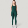 Anna-Kaci Active Women's Ribbed Knit Sleeveless Jumpsuit with Scoop Neckline and Bodycon Fit - 2 of 4