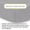 BreathableBaby Cotton Percale Fitted Sheet, For 52" x 28" Crib & Toddler Bed Mattress, Gray (2-Pack) - 2 of 4