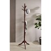 71.5" Swivel Coat Rack Cherry Wood - Ore International: Umbrella Storage, Spinning Top, Double Tier Hooks - image 2 of 3