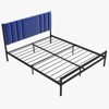 GAOMON Bed Frame,Platform Bed Frame with Velvet Headboard,Heavy Duty Metal Bed Frame with 15 Strong Slats Support, Box Spring Optional,Easy Assembly - 2 of 4