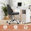 CAVINAS Armless Office Chair with Adjustable Height,Fabric Desk Chair with 360° Swivel,Rolling Computer Chair with Cushioned Seat for Home Office - 3 of 4