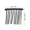 Unique Bargains No Slip Hair Side Combs Accessories Fashion Metal 2 Pcs - 2 of 4