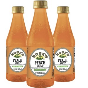 Rose’s Peach Syrup 3 Pack 12 OZ Bottle, | Perfect for Cocktails, Beverages, and Mixers - 1 of 4